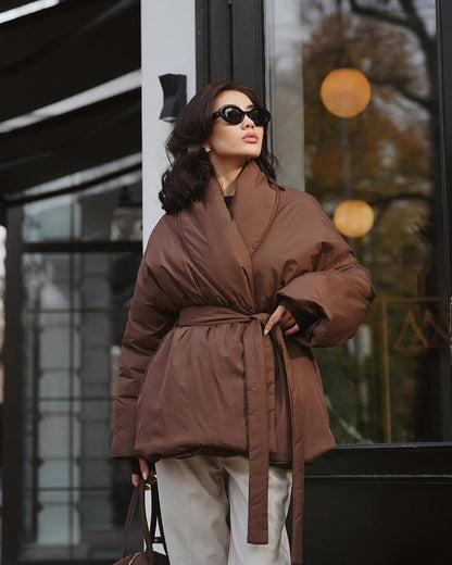 Seame CH - Cassy Tie - Belt Coat - Jackets - jy1762253591249116368