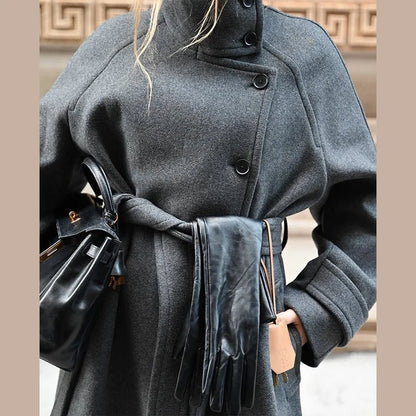 Seame CH - Sophia Long Belted Trench Coat - Coats & Jackets - fC1762845536341292758